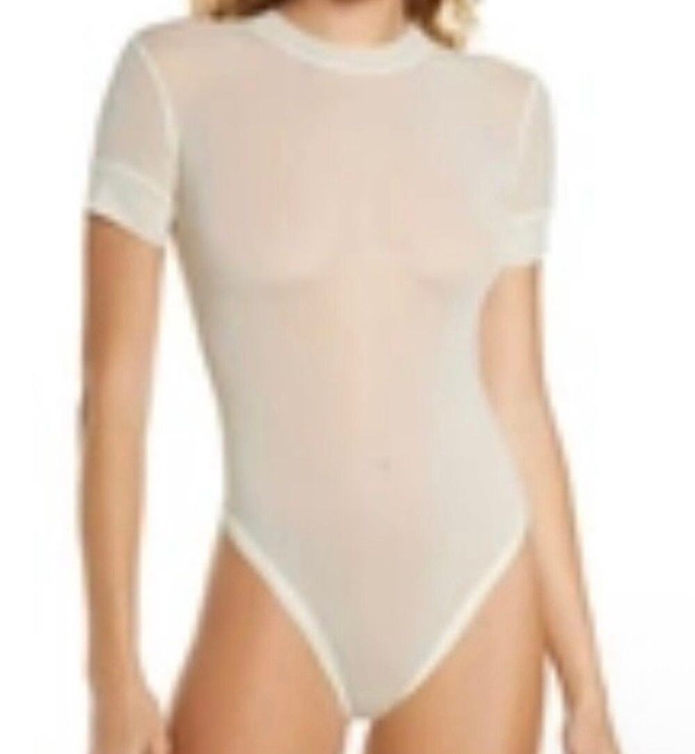 SKIMS Mesh T-Shirt Bodysuit